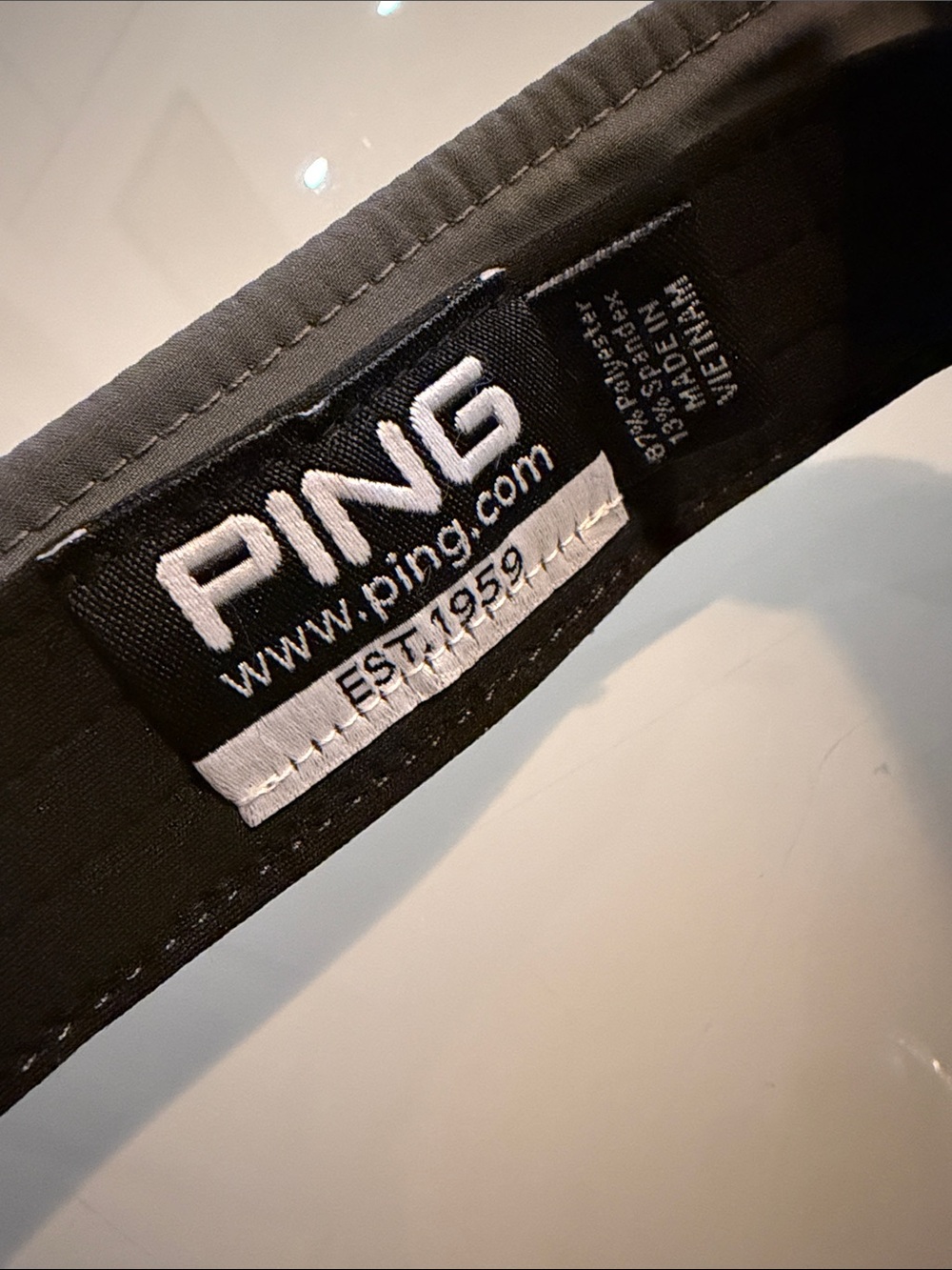 PING Grey Golf Visor - Picture 5 of 8